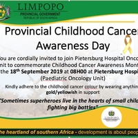 Invitation for the Limpopo Provincial Childhood Cancer Awareness Day